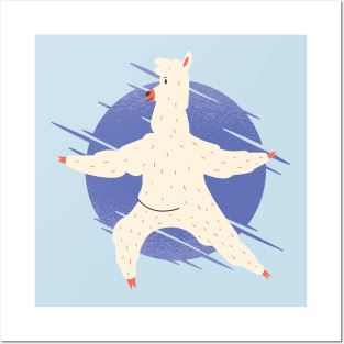 Llama Yoga Posters and Art